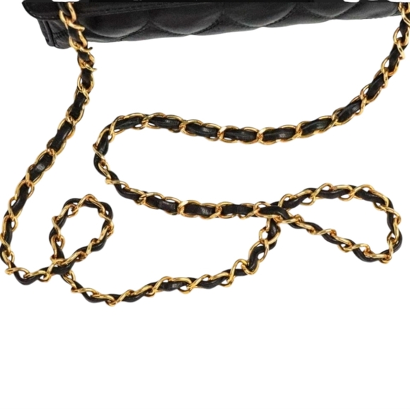 Vintage MOSCHINO Black Leather Heart Stitched Shoulder Satchel Handbag - Picture 6 of 9